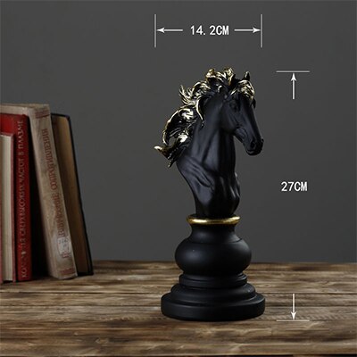 Harpiks sort skak dronning konge hest ornament ornament: 1
