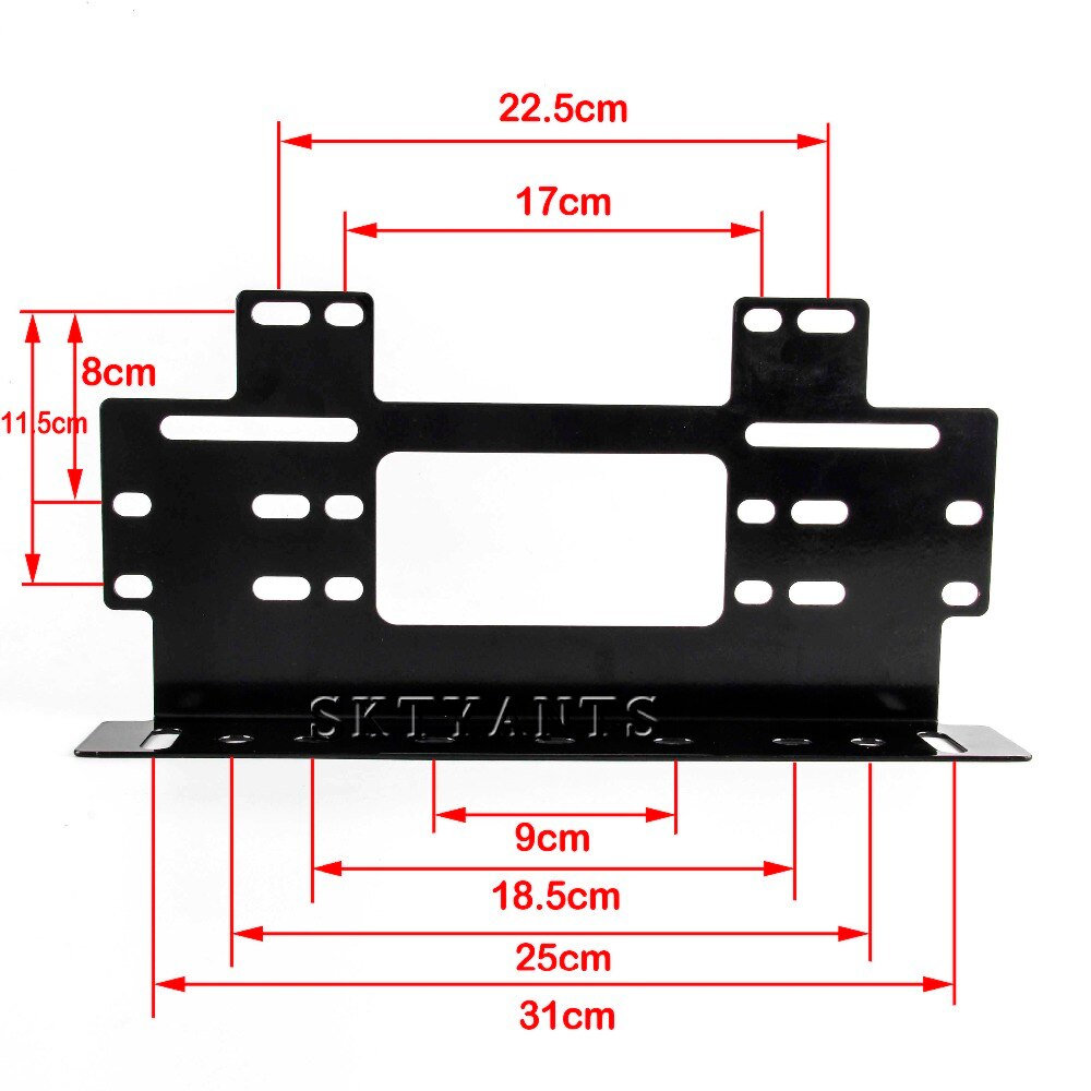 Universele Front Bull Bar Nummerplaat Beugels Auto Bull Bar Bumper Mount Houder Beugel Zwart Offroad Werk Licht Led Rijden