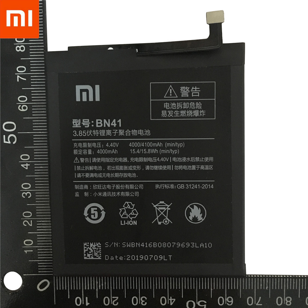 100% Original Xiao Mi Real 4100mAh BN41 Battery For Xiaomi Redmi Note 4 MTK Helio X20 / Note 4X Pro MTK Helio X20 + Tool