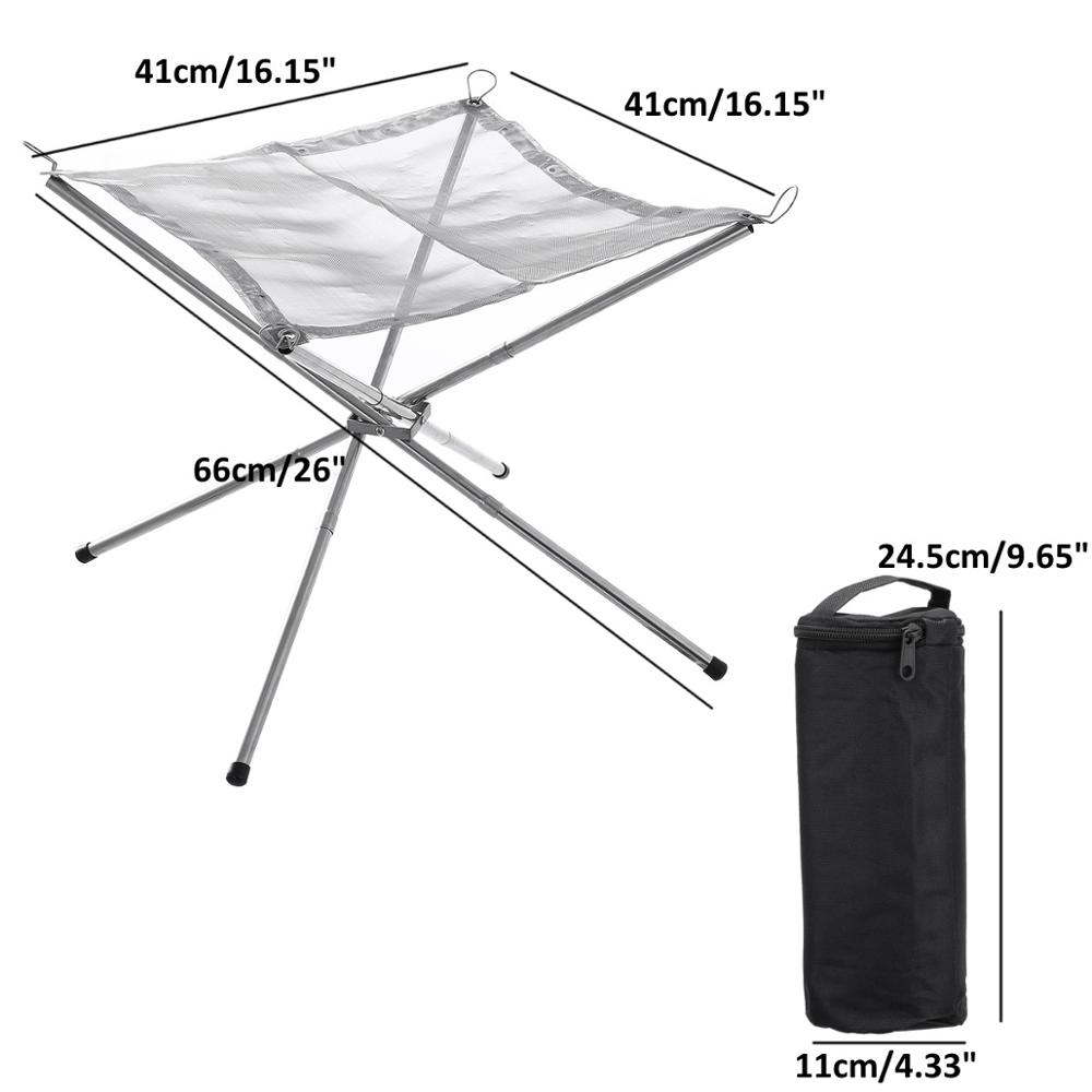 Portable fire pit outdoor camping folding mesh fire pit portable fireplace can clean environmental protection steel material