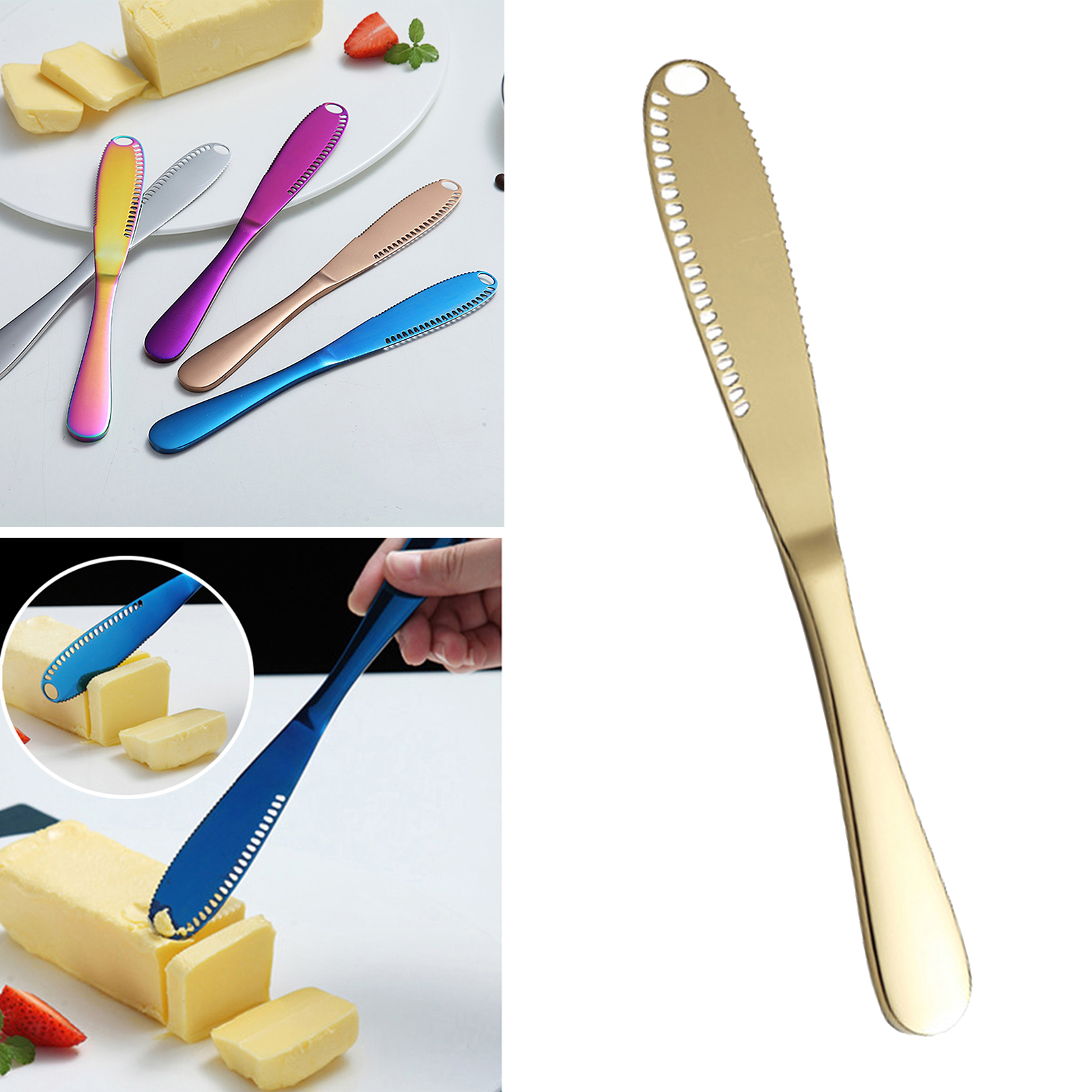 Butter Spreader Knife, Stainless Steel Multipurpose Cheese Butter Spreader Knives Kitchen Gadgets Dessert Tool
