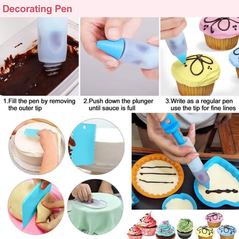 82 Delige Set Taart Decoreren Apparatuur Tool Set Piping Tips Gebak Icing Zakken Nozzles Cake Decorating Gereedschap