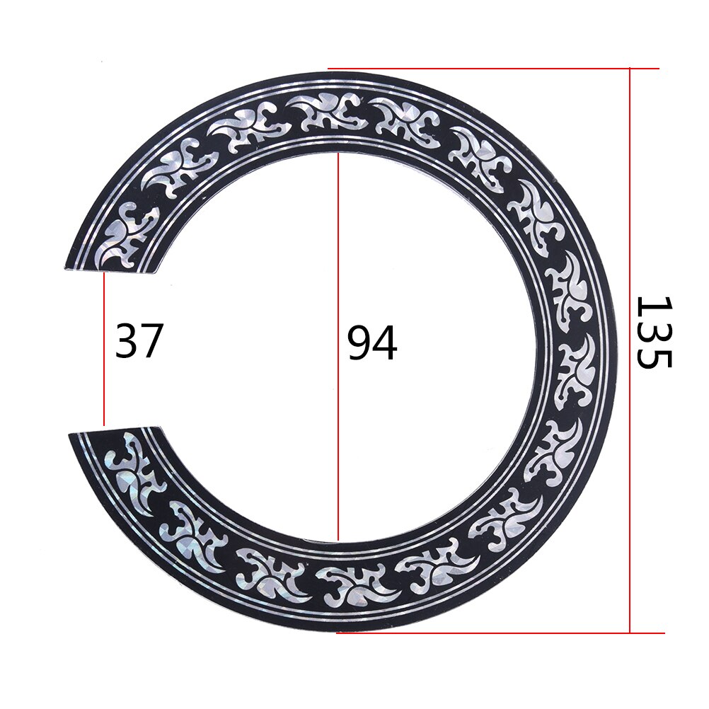 94Mm 104Mm Hard Pvc Gitaar Cirkel Klankgat Rozet Inlay Voor Akoestische Gitaren Decal Accessoires: 94mm