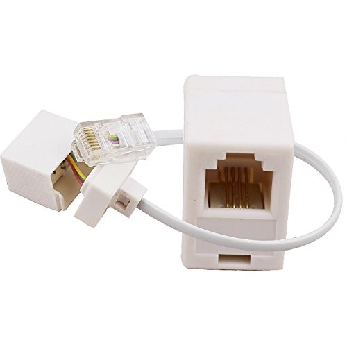 2 sokkel 8 p 4c / rj45 hann  rj11 6 p 4c til hunn m / f adapter telefon ethernet