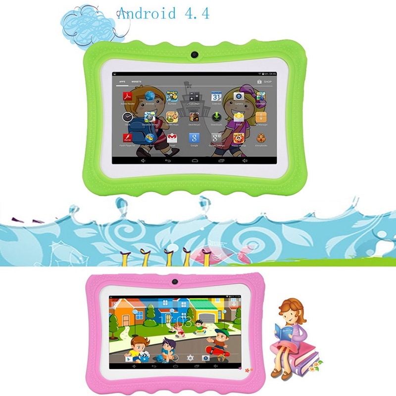 7 Inch Kids Tablet Android Dual Camera Wifi Onderwijs Game Voor Jongens Meisjes, (Uk Plug)