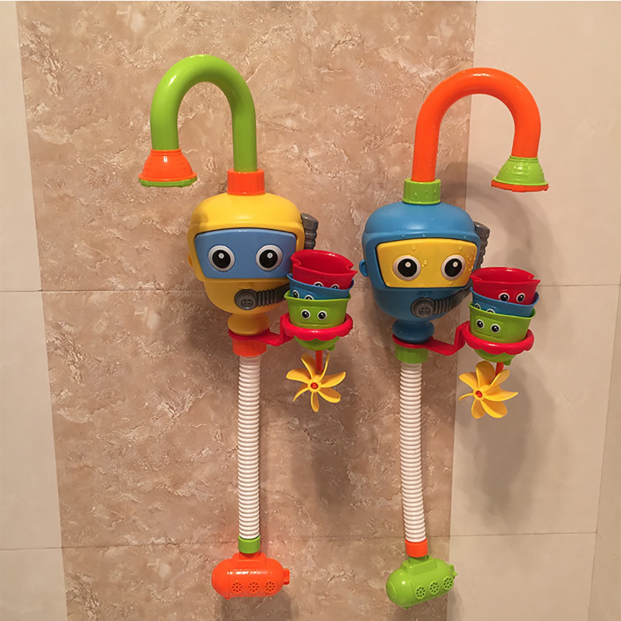 Juguete de baño con ventosa para bebés, accesorio de ducha educativo, rociador, diversión: B