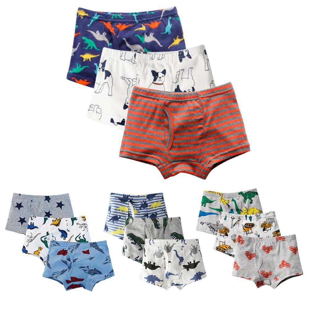3pcs/set Kids Boys Underwear Children's Shorts Panties 3-10Y Boy Boxer Shorts Soft Cotton Short Underpants Child Clothing
