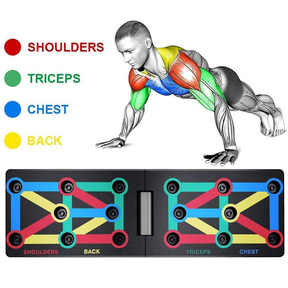 Push Up Board Body Building Fitness Exercise Tool Foldable Gym Training Workout Chest Muscle Push-Up Training Bracket