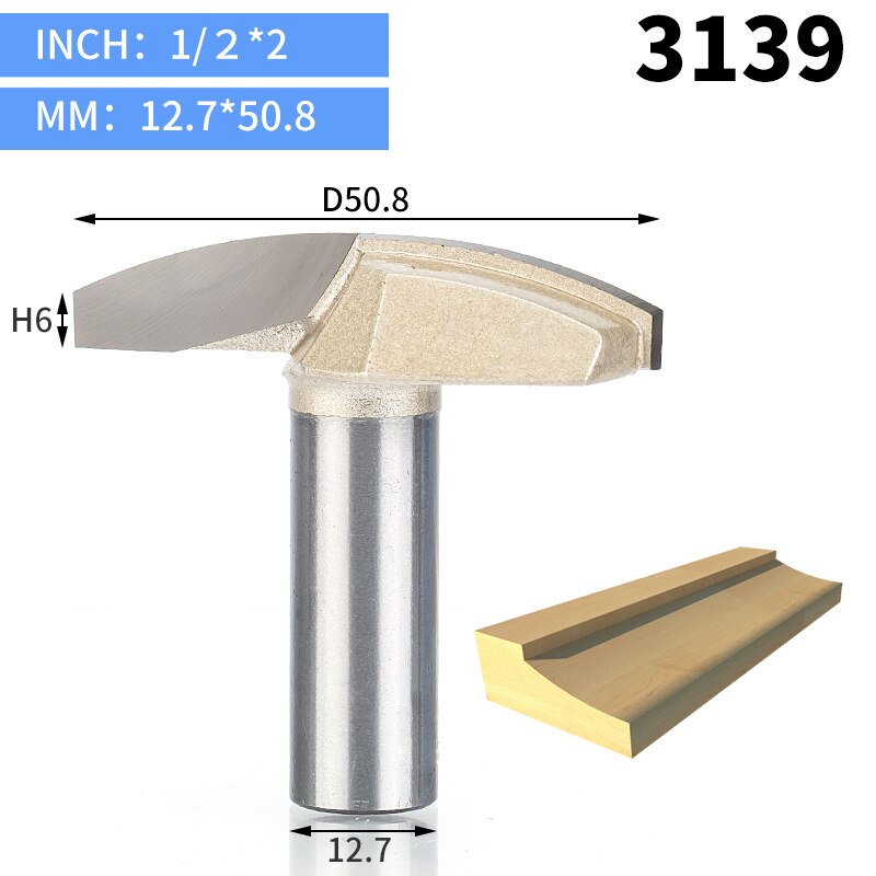 HUHAO 1pc 1/2" Shank Classical Plunge Bit CNC Woodworking Tools two Flute Router Bits For Wood Cutting The Wood Router Tool: 3139