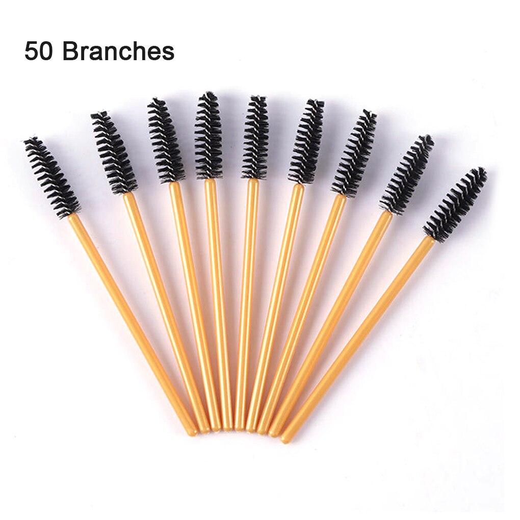 1 PC/10 PCS/50 STUKS Wegwerp Eyelash Mini Brush Mascara Applicator Wand Make-Up Kwasten Ogen Lip Cosmetica borstels