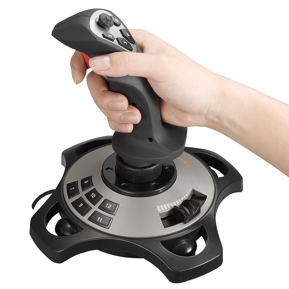 Mando de 4 ejes PXN PRO 2113 con cable, para Arcade, Joystick, simulador de juego con mapeo de teclado