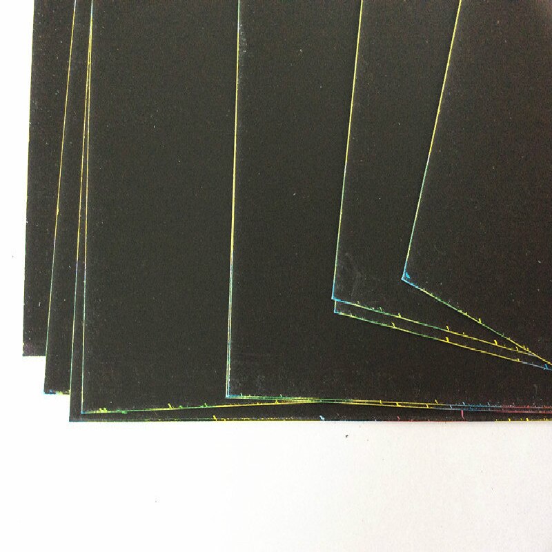 16K Scratch Paper Fun DIY Black Cardboard Scratch Painting Early Education Puzzle
