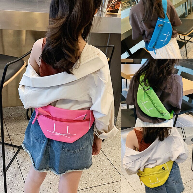 Kids Meisjes Taille Fanny Pack Belt Bag Pouch Hip Bum Bag Reizen Sport Kleine Portemonnee Mode Taille Packs