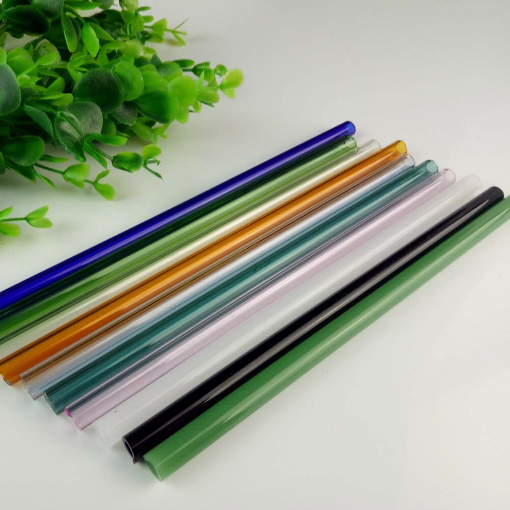 1pc Handmade Healthy Glass Straw ECO-friendly Household Glass Straight Pipet Tubularis Snore Piece Tube