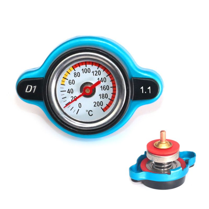 Tapa de radiador térmico de estilismo de motocicleta para coche, cubierta de tanque, medidor de temperatura de agua con seguridad de utilidad 0,9 Bar/1,1 Bar/1,3 Bar: 1.1 Bar 10mm