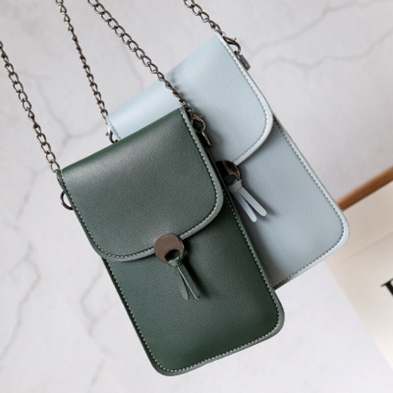 Touch Screen Cell Phone Purse Smartphone Wallet Leather Shoulder Strap Handbag Women Bag for 11 Samsung S10 Huawei P20