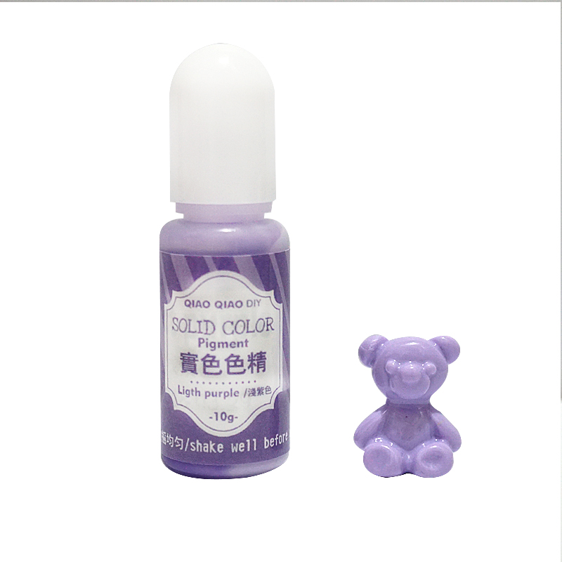 QIAOQIAO FAI DA TE 10g UV Resina Pigmento di Colore Dello Smalto di Colla Solida per Stampo In Silicone Monili Che Fanno FAI DA TE Fatti A Mano Artigianato: Light purple