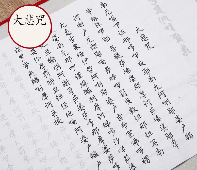 Chinese Brush Calligraphy Practice Copybooks Chinese 60sheets Small Regular Script Heart Sutra Poem Copybooks for Beginner: D