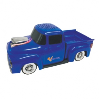 EONKO WS-538BT Pickup Truck Car Shaped Bluetooth Speaker with TF USB FM Selfie LED Light Display Rechargeable Battery: Blue