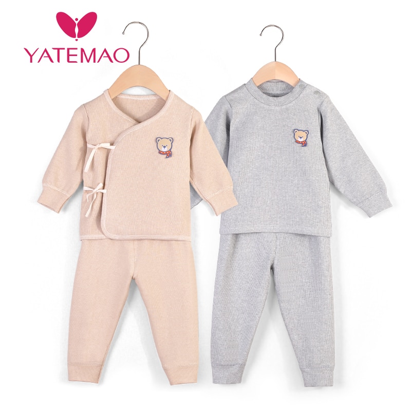YATEMAO 2PCS/set Spring Fall Baby Clothes Newborn baby Clothing for Girls boys 0-12M
