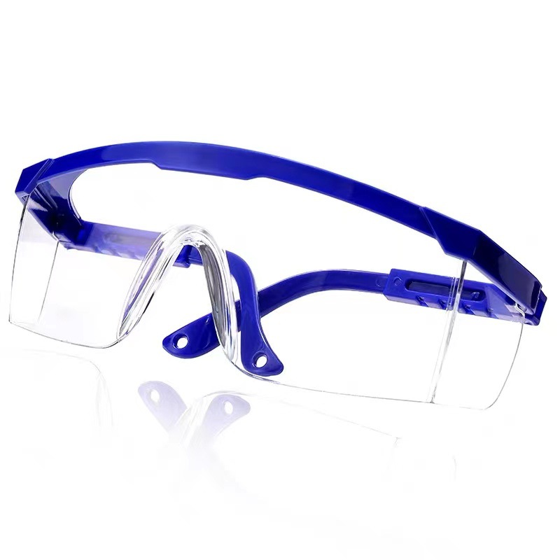 Gafas protectoras antisalpicaduras para motocicleta, gafas a prueba de polvo y viento, protección ocular, gafas de laboratorio, gafas de seguridad para el trabajo, gafas para ciclismo: Azul