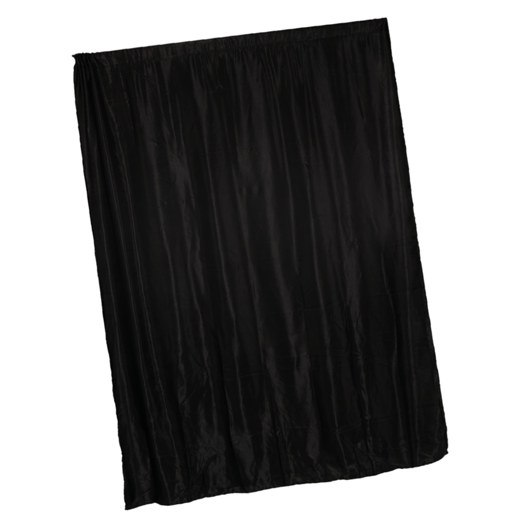 Tanko tasku sileä satiini ikkuna verhot pimennysverhot kaihtimet verhot kodin makuuhuoneen sisustukseen kauppakoristeet - musta , 150 x 250cm