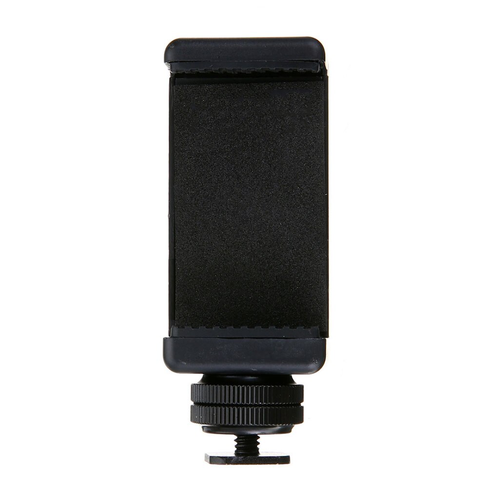Dobbelt-dæk skrue selfie stick klip adapter montering sort bærbar sko mobiltelefon holder kamera 1/4