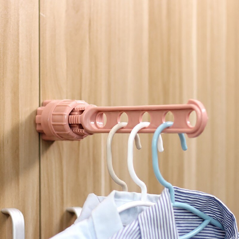 HWNew 5-hole laundry hanger Rack For Balcony clothes racks floor Wall-mounted ceiling laundry rack Rack Travel Laundry Storages