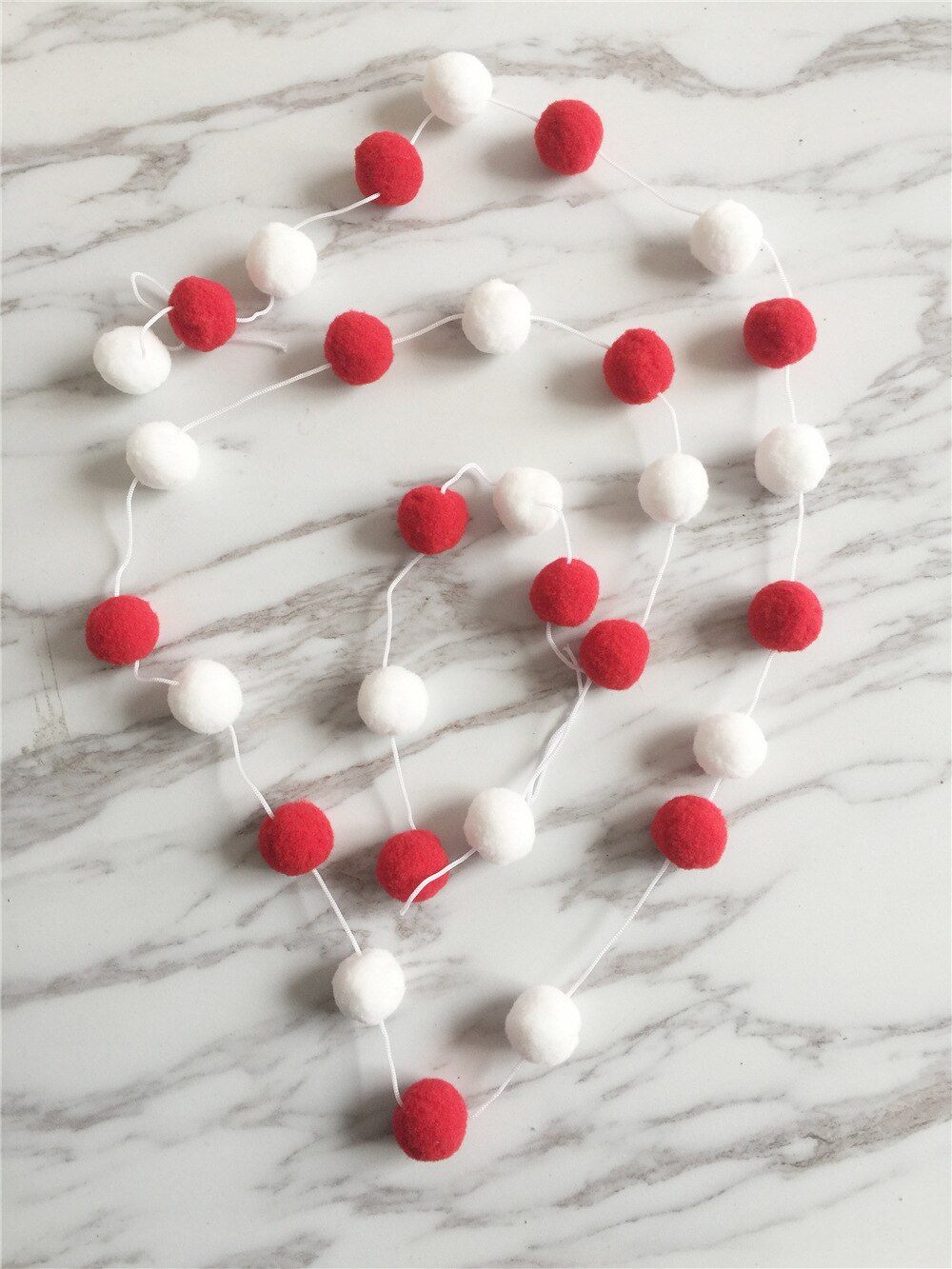 3m wollen bollen handgemaakte slaapkamerdecoratie muurdecoratie huisdecoratie ornament hangende babykamer pompom slinger decoratie kinderkamer kinderen: 017