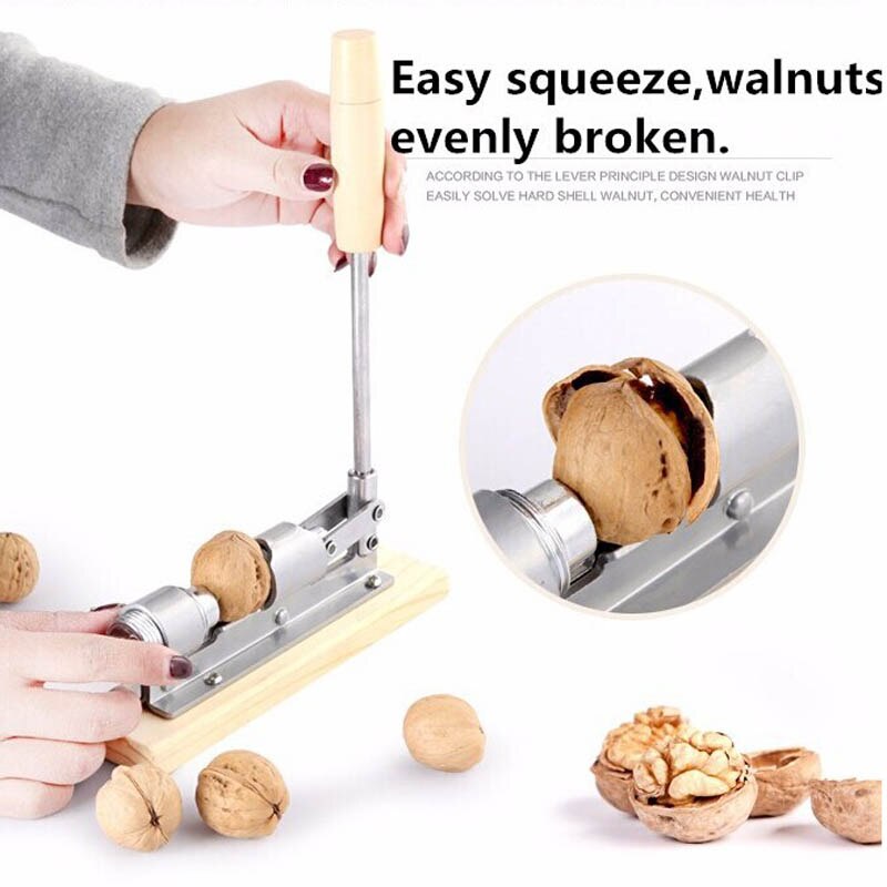 Pinza de acero inoxidable para cocina, herramienta de alta resistencia para pelar nueces, avellanas, Cascanueces, pinzas, pelacables