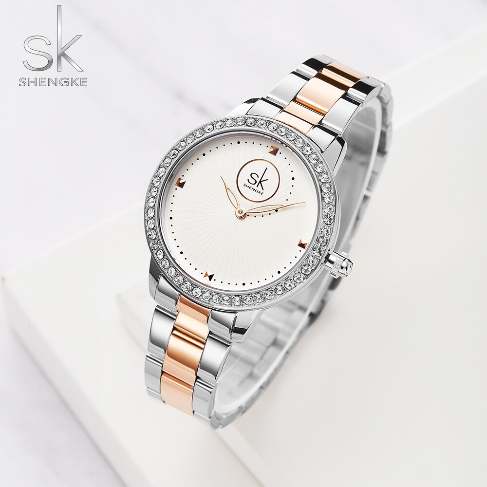 Vrouwen Horloges Vrouwen Mode Horloge Genève Dames Horloge Luxe Diamond Quartz Rosegoud Polshorloge Voor Vrouwen