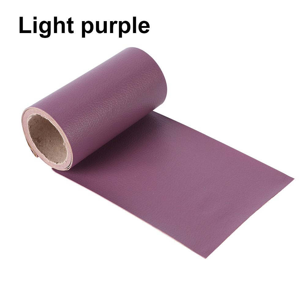 1Roll Leather Patches Self-Adhesive PU Repair Patch Couches Repair Stickers For Sofas Bags Furniture Driver Seats: light purple