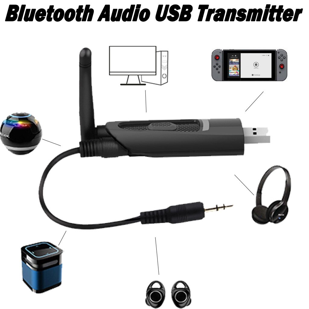 Bluetooth 5.0 Audio Transmitter With Usb Support For Switch For Earphone Speaker Repeater Dongles For Pc Computer Window