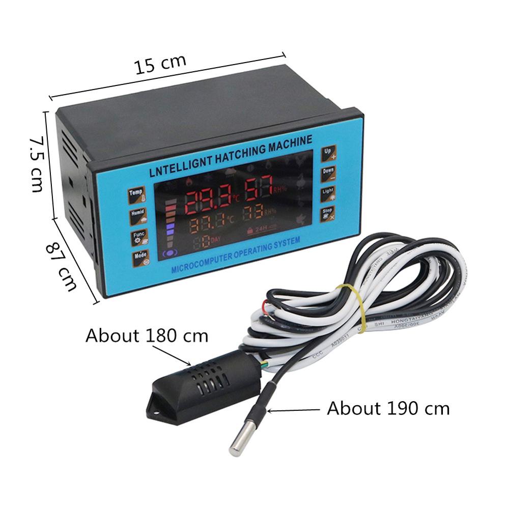 1Set Multifunctional Electronic Colorful LED Display Temperature Humidity Incubator Controller Chicken Poultry Incubation Device