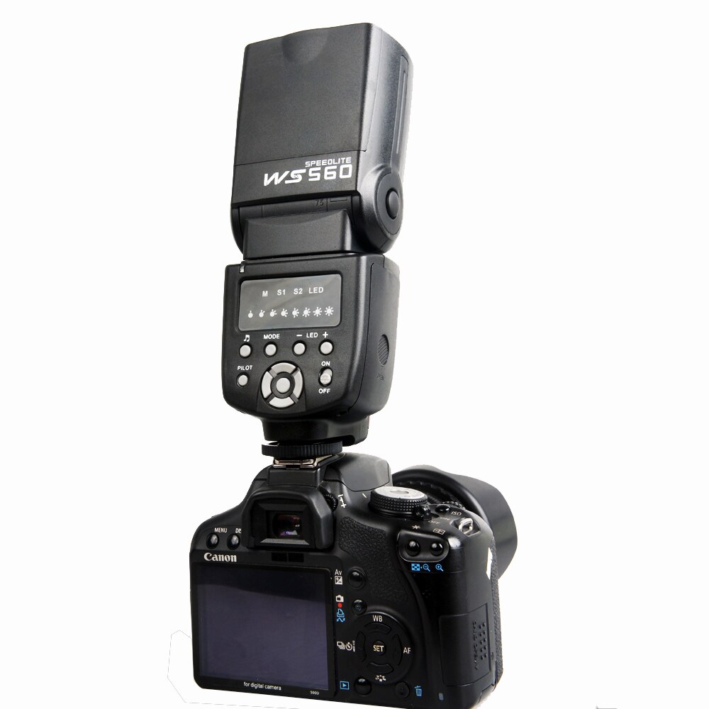 WANSEN-Flash Speedlite WS-560 ws560 para cámara, luz de flash para NIKON D3100, D5100, D7000, Canon 60D, 600D, 650DV, 70D, novedad,