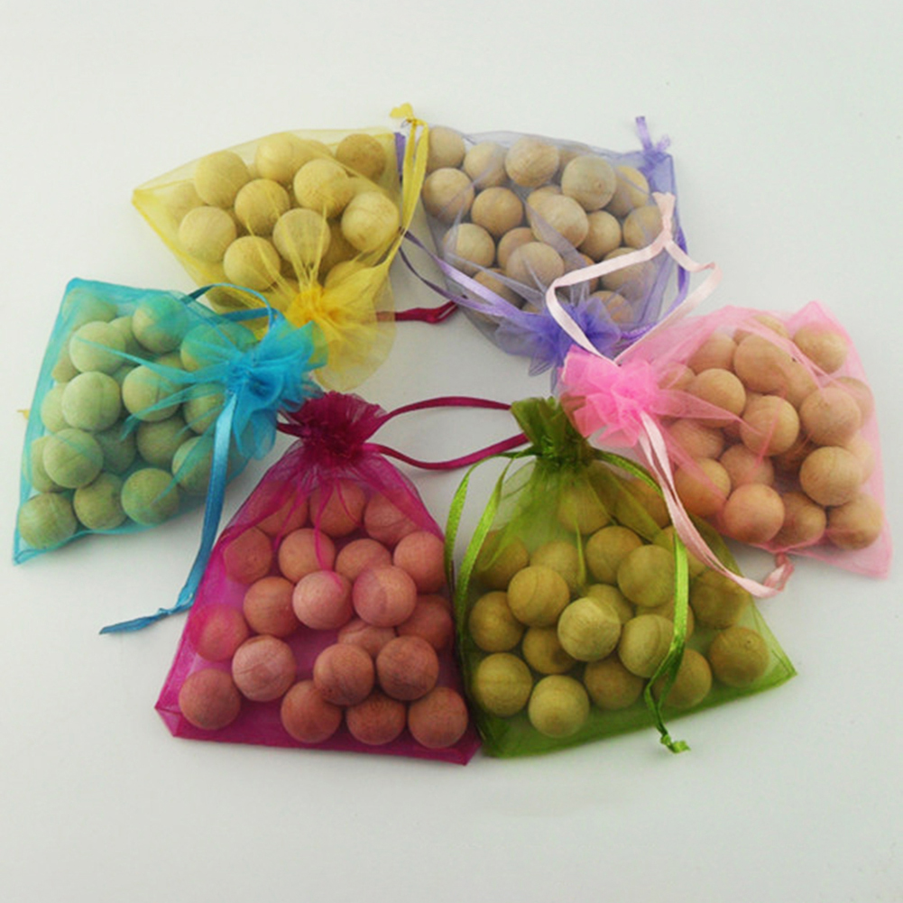 20Pcs 1.8cm Camphor Wood Moth Balls Wardrobe Clothes Drawer Smell Remover Beads