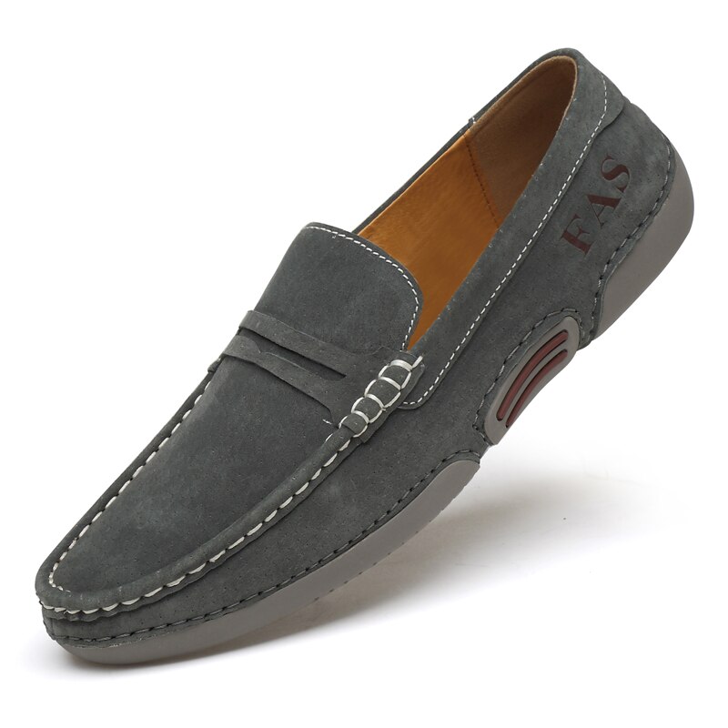 Muts schoenen ademend heren loafers schoenen autoschoenen zakelijk formeel kleding casual peas schoenen *: Grijs / 7.5