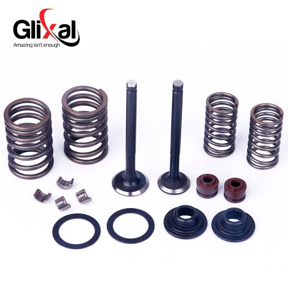 Glixal  gy6 50cc 60cc 80cc 100cc 139 qmb 139 qma cylindr hovedventiler 64mm indsugnings- og udstødningsventiler sæt med ventilfjeder