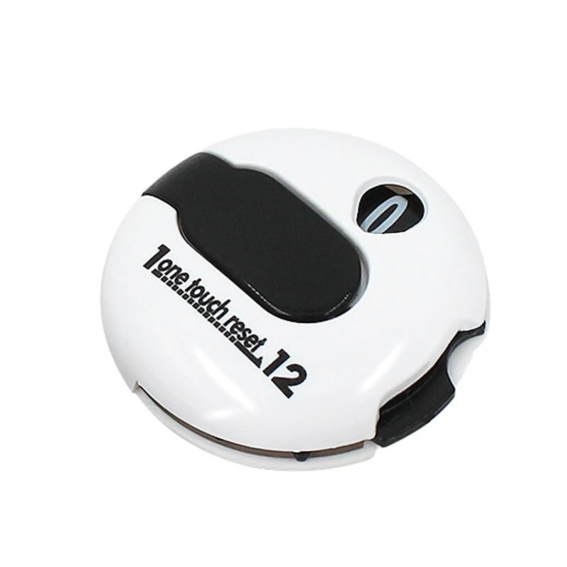 Mini Portátil Golf Stroke Counter, Fácil Reset, Até 12 Strokes, Pontuação Golf, Preto, Branco, Vermelho, Acessórios de Treinamento Golf, 1Pc: Branco