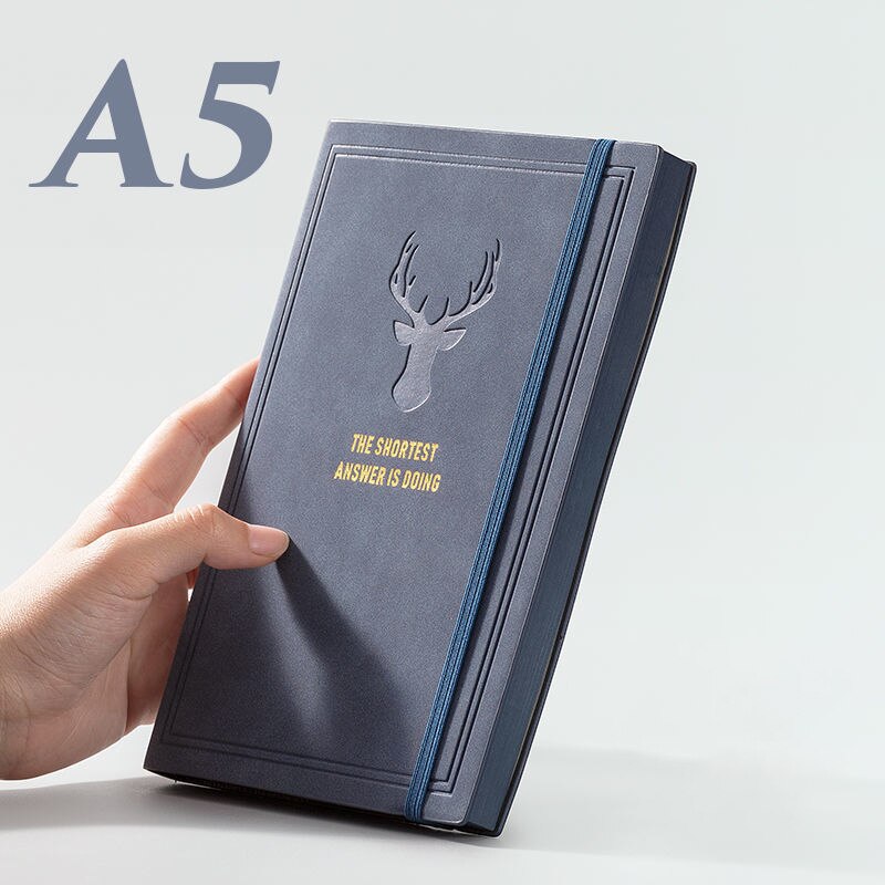 A5/B5 Notebook Horizontal Line Extra Thick Notepad Business Diary Record Book Soft PU Leather Notebook time management planner: A5-A