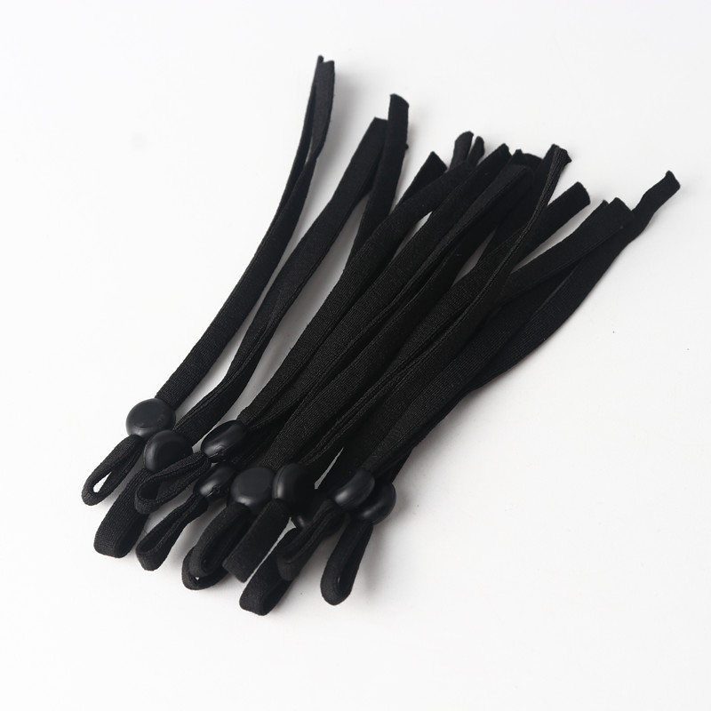 60 stück von Farbe Maske Elastische Band Nylon Elastische Handgemachte Diy Nähen Zubehör Einstellbare Maske Ohr Seil Material 11-12CM: Black 60pcs