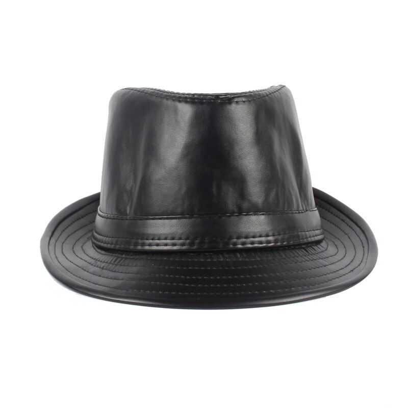 Aetrue män fedoras hatt kvinnor filt läder hattar män panama kepsar gorros pu vanlig kyrka båtägare brätte fedoras vinter hattar