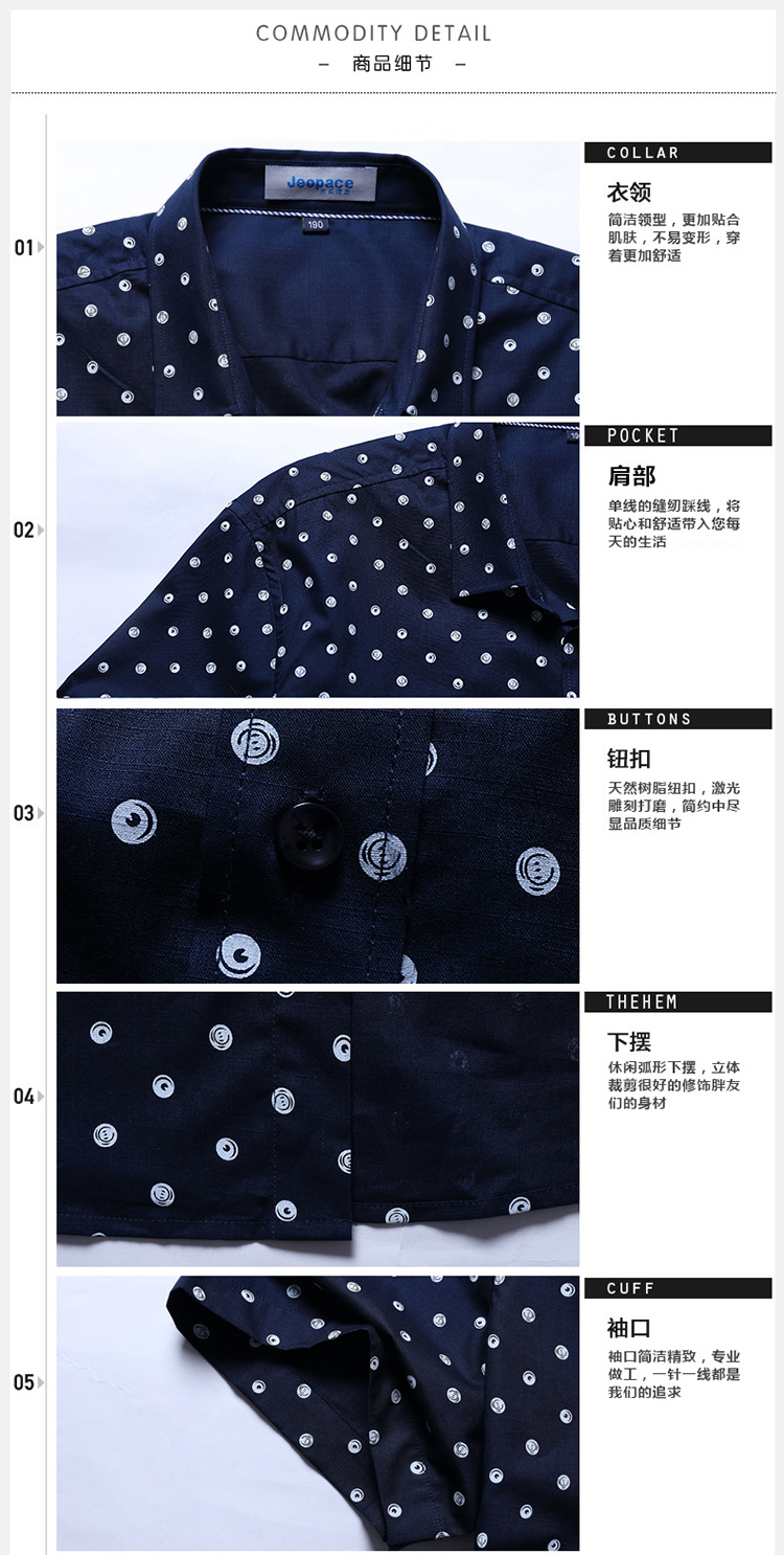 Smart Casual Elegante Plain Homens Coube a Camisa Moda Polka Dot Vestido de Camisa Turn-down Collar Camisa de Manga Curta de Verão masculina