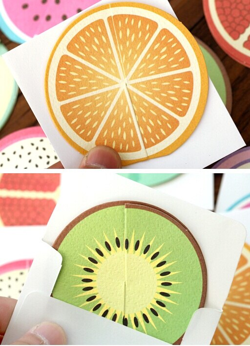 50packs/lot Different fruit image Greeting Card Card Message Postcards
