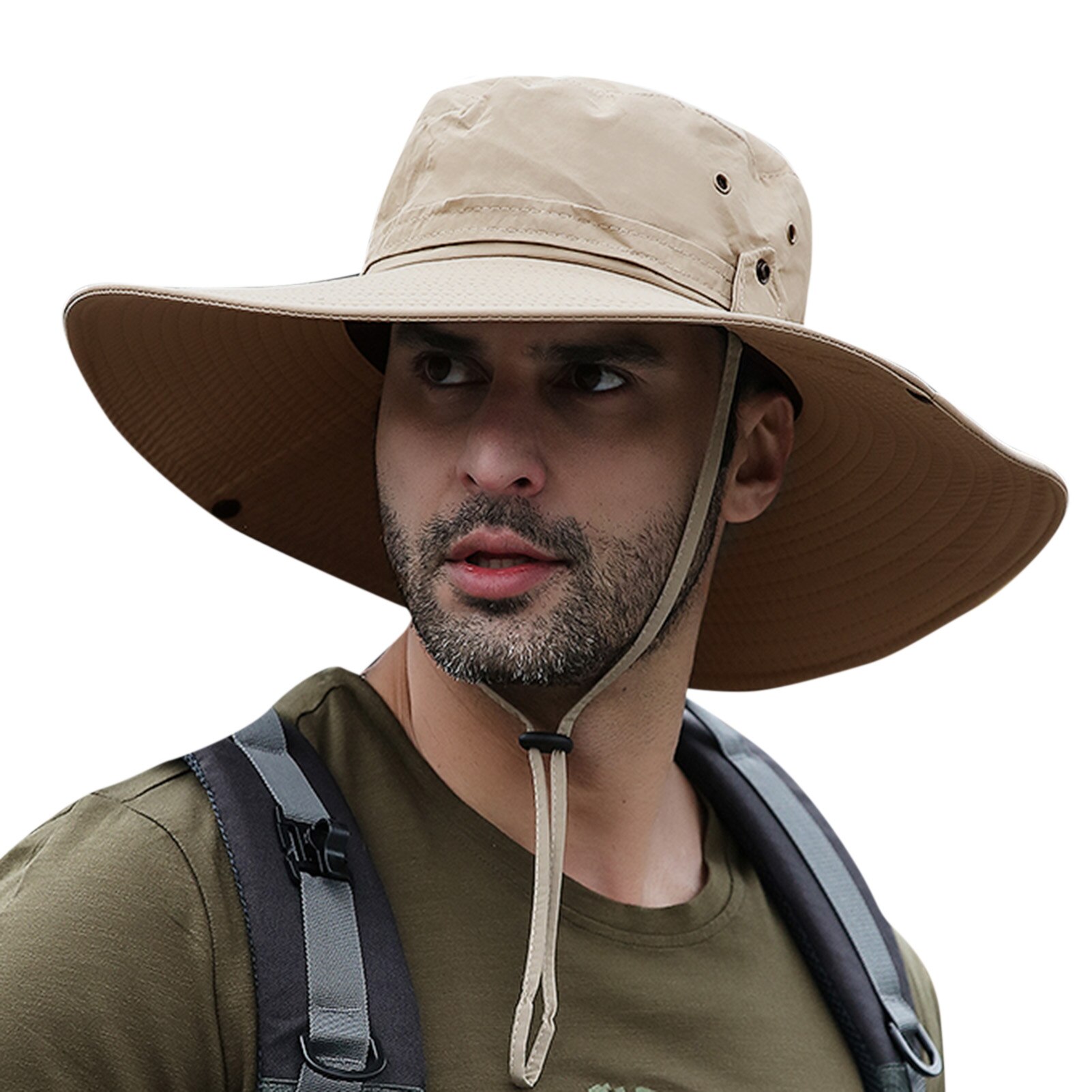 Summer Sun Hat For Man Outdoor Quick-drying Sun-proof Men's Panama Hat Fishing Breathable Male Large Wide Brim Bucket Hats