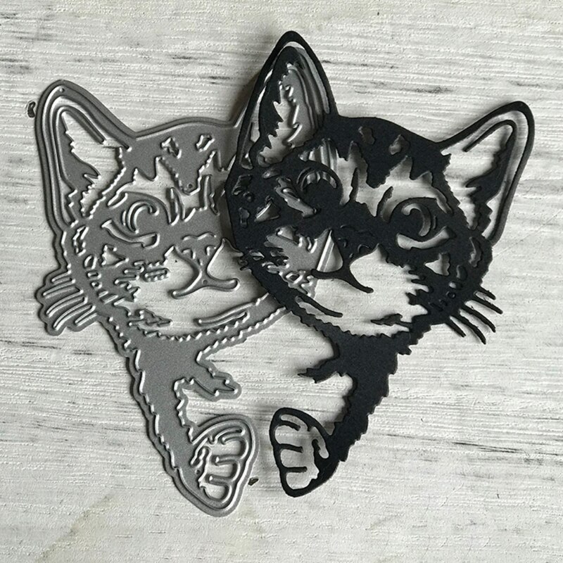 Kat metal skære dies stencil scrapbog diy album stempel papir kort form prægning dekoration