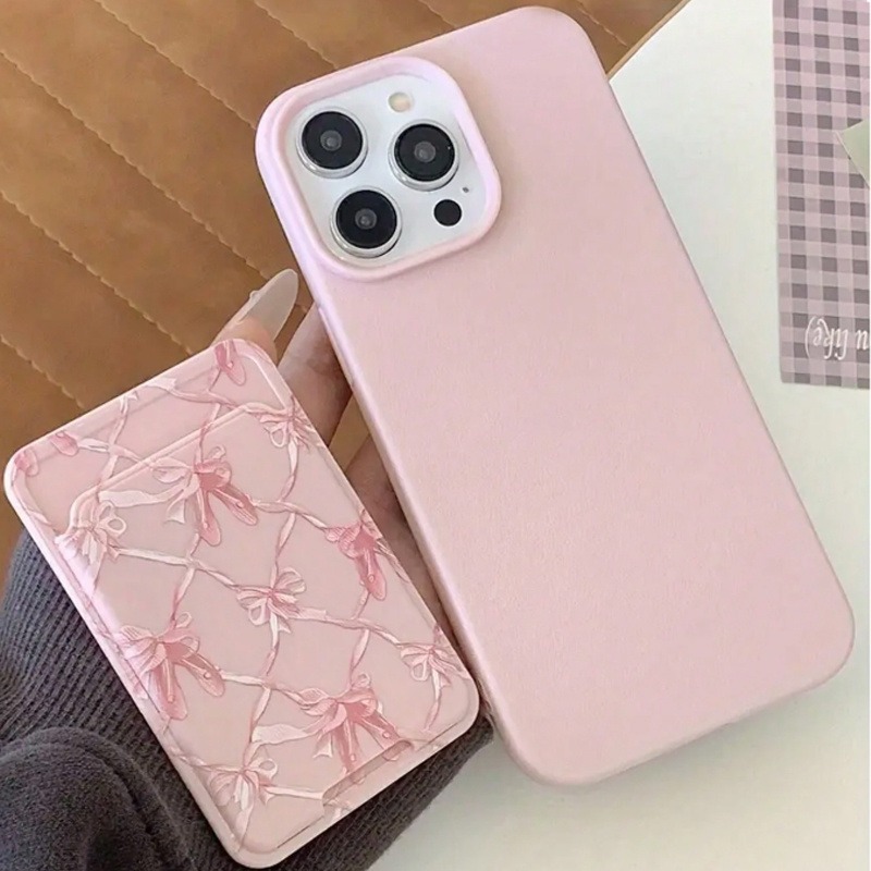 For iPhone 15 Pro Max Case Cute Bow Silicone Case For iPhone 11 12 13 14 15 16 XS XR X 16E 7 8 Plus Wallet Card Bag Holder Cover
