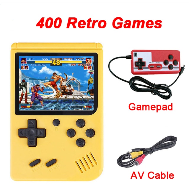 Draagbare Video Game Console 3 Inch Hd Lcd-scherm Met Oplaadbare Batterij Av Out Kabel Ondersteuning Twee Speler Gamepad Voor jongens