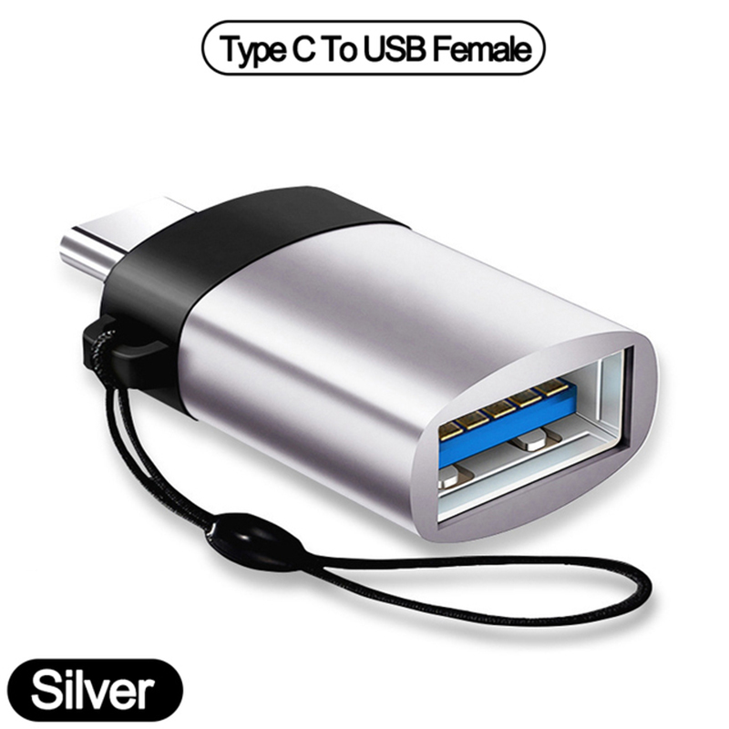 4 set cavo da tipo C a Micro usb tipo C a USB 3.0 cavo di ricarica adattatore OTG per MacbookPro Xiaomi Huawei caricabatterie per telefono Samsung: Type-C-USB Silver