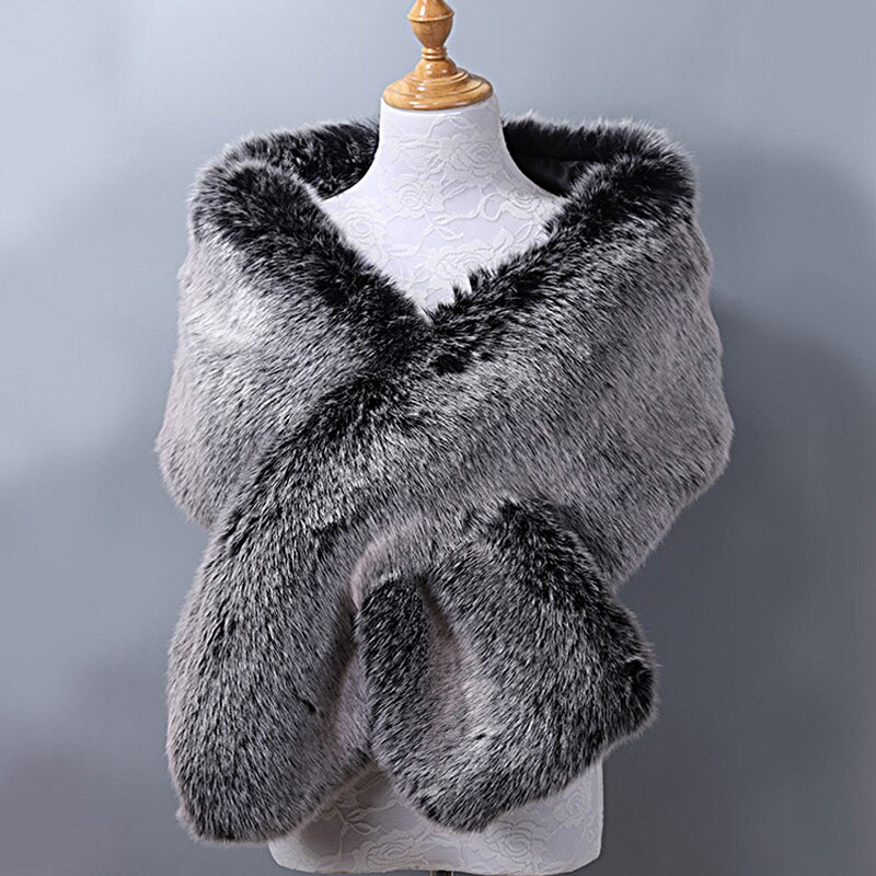 Bont Faux Winter Bolero Vrouwen Bruids Sjaal Bruiloft Cape In Voorraad Mantels Jas Jas Voor Avondfeest: 13